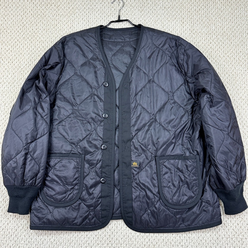 Alpha Industries M-65 Field Coat Liner System Mens XL Black Quilted Jacket